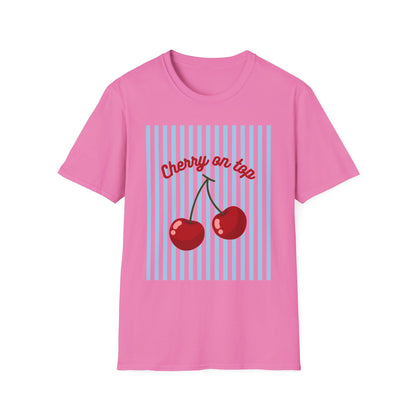 Cherry on top blue striped T-Shirt