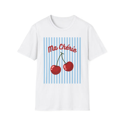 Ma Chérie cherry blue striped T-Shirt