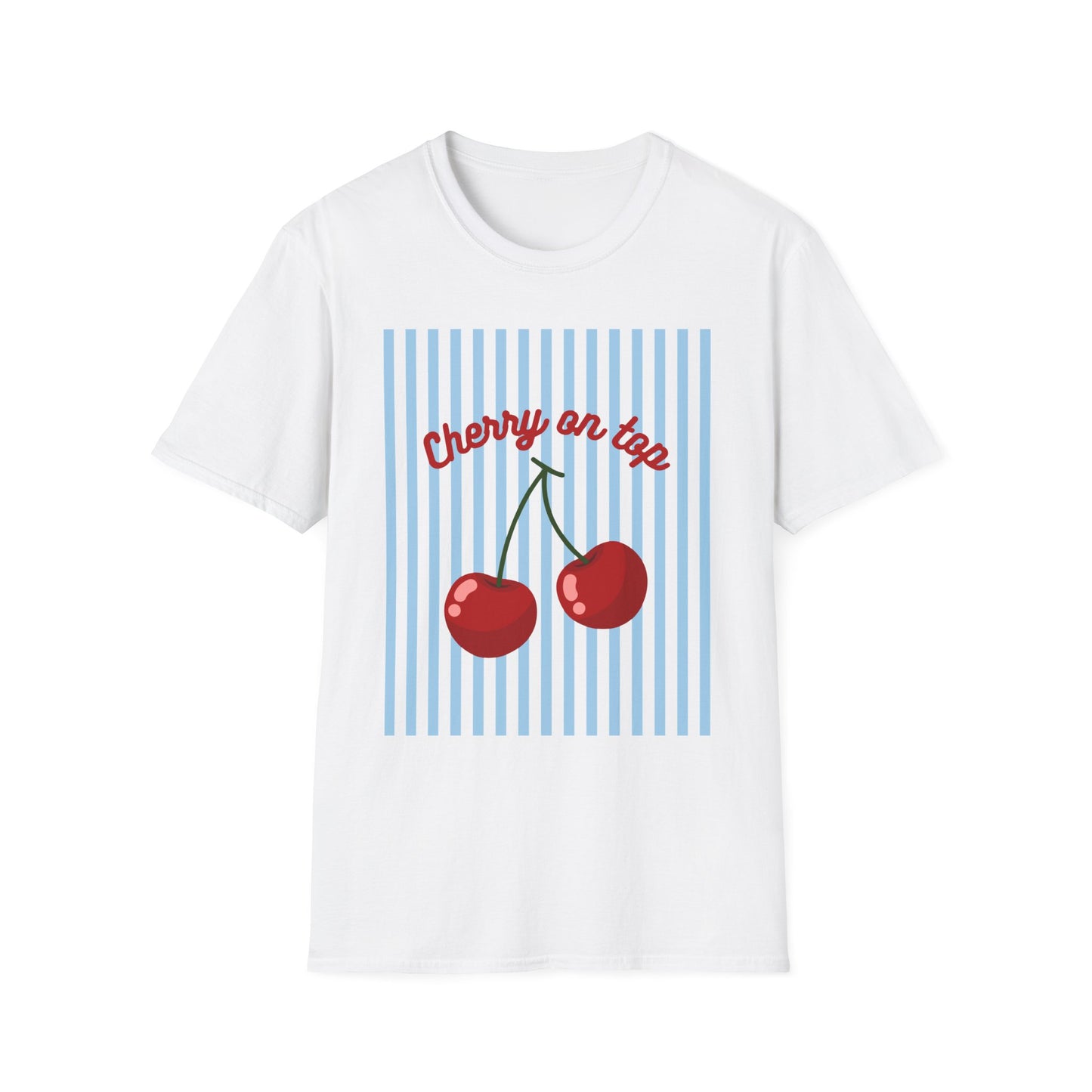 Cherry on top blue striped T-Shirt