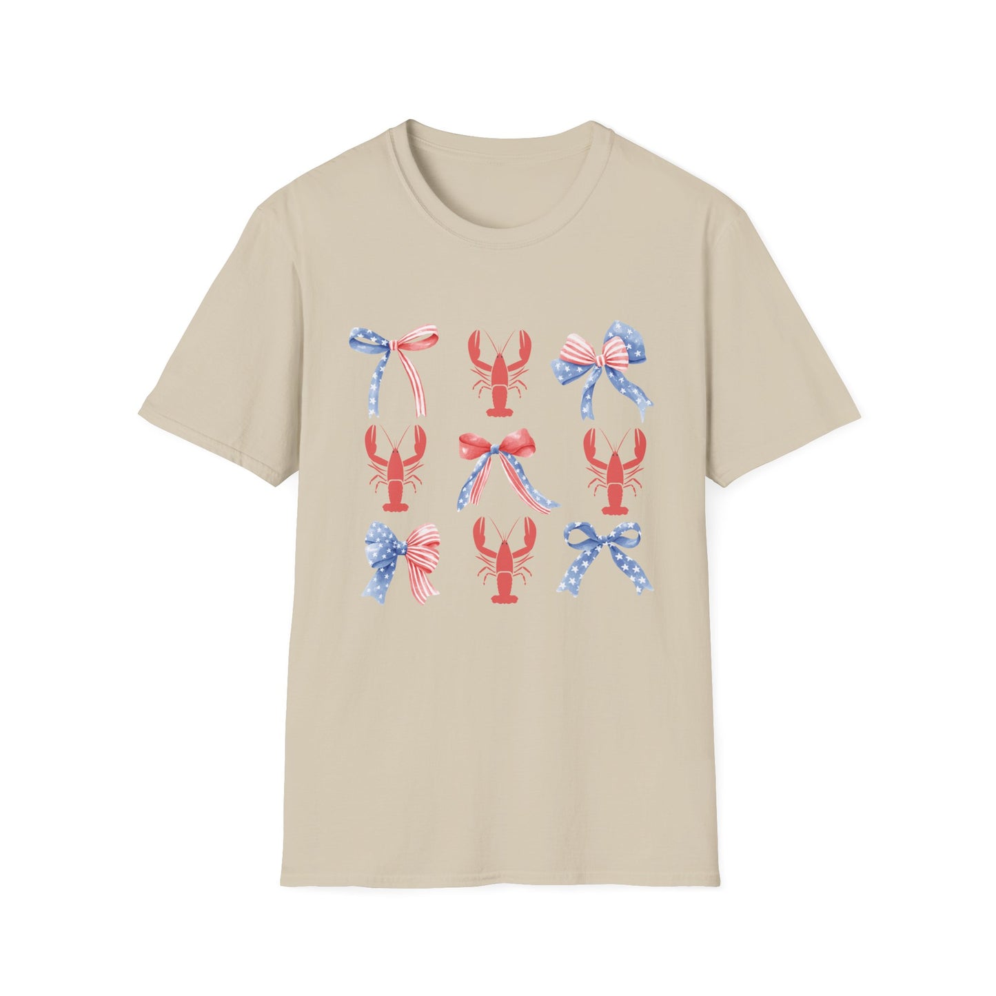 USA Coquette Bows Coastal Crawfish T-Shirt