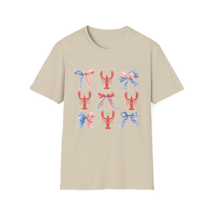 USA Coquette Bows Coastal Crawfish T-Shirt