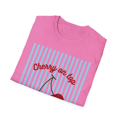 Cherry on top blue striped T-Shirt