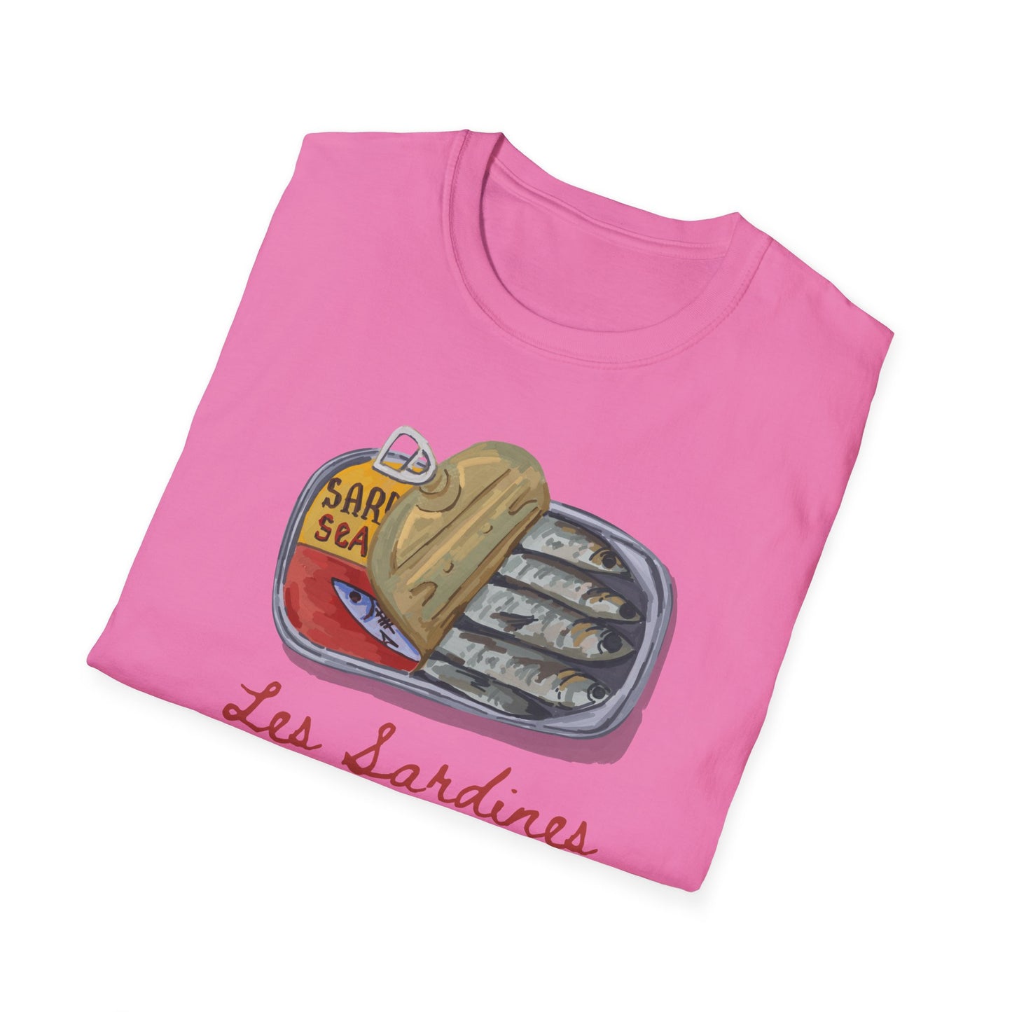 Les sardines Coastal beach Fisherman Aesthetic T-Shirt