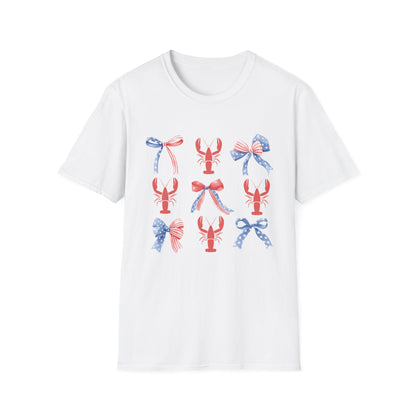 USA Coquette Bows Coastal Crawfish T-Shirt