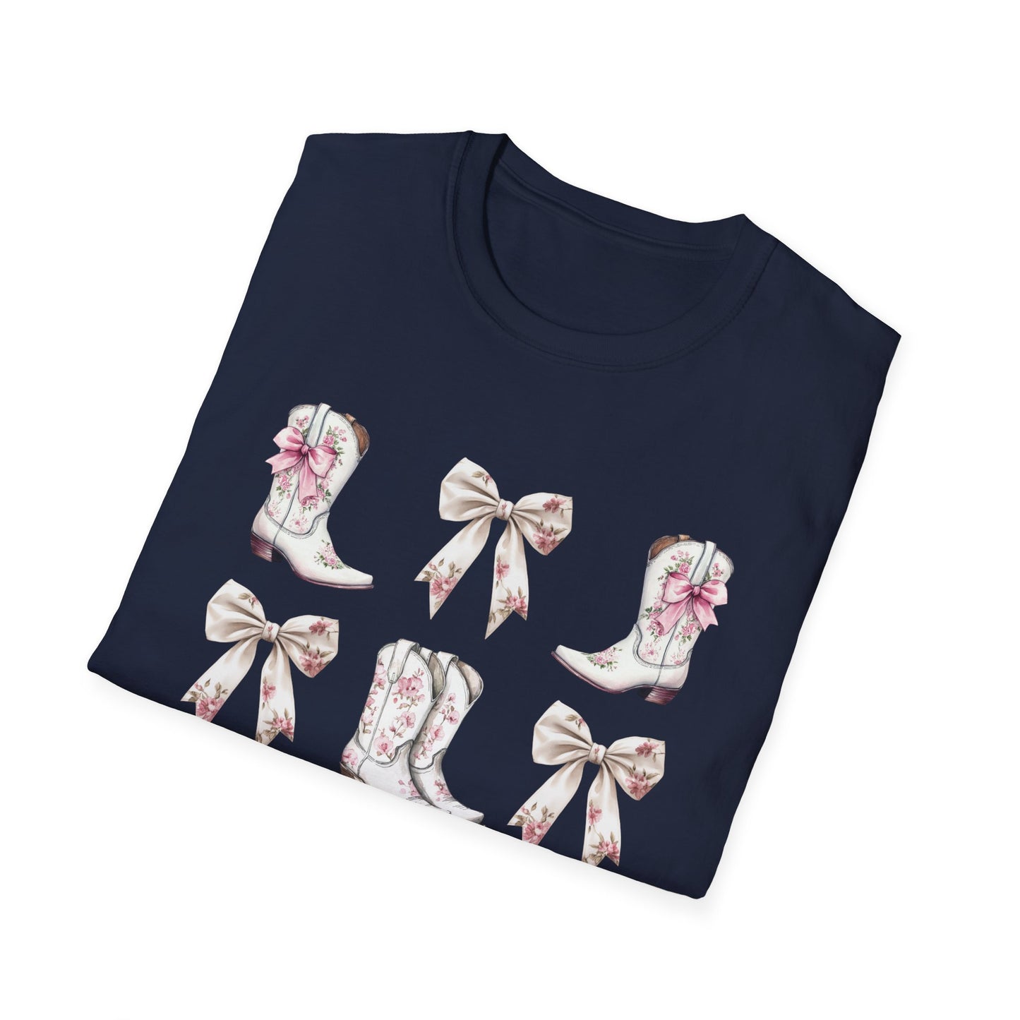 Cowgirl Pink Toile Coquette Bows T-Shirt