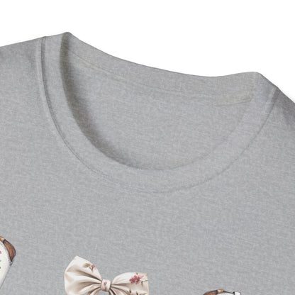 Cowgirl Pink Toile Coquette Bows T-Shirt