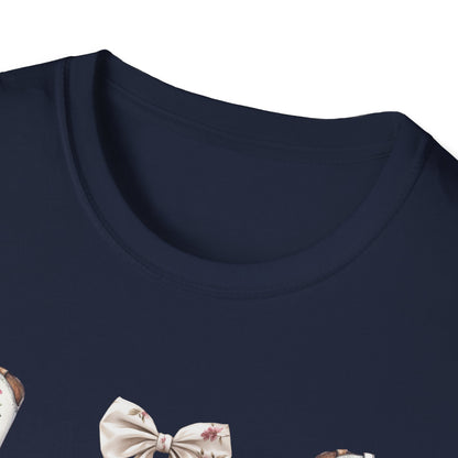 Cowgirl Pink Toile Coquette Bows T-Shirt