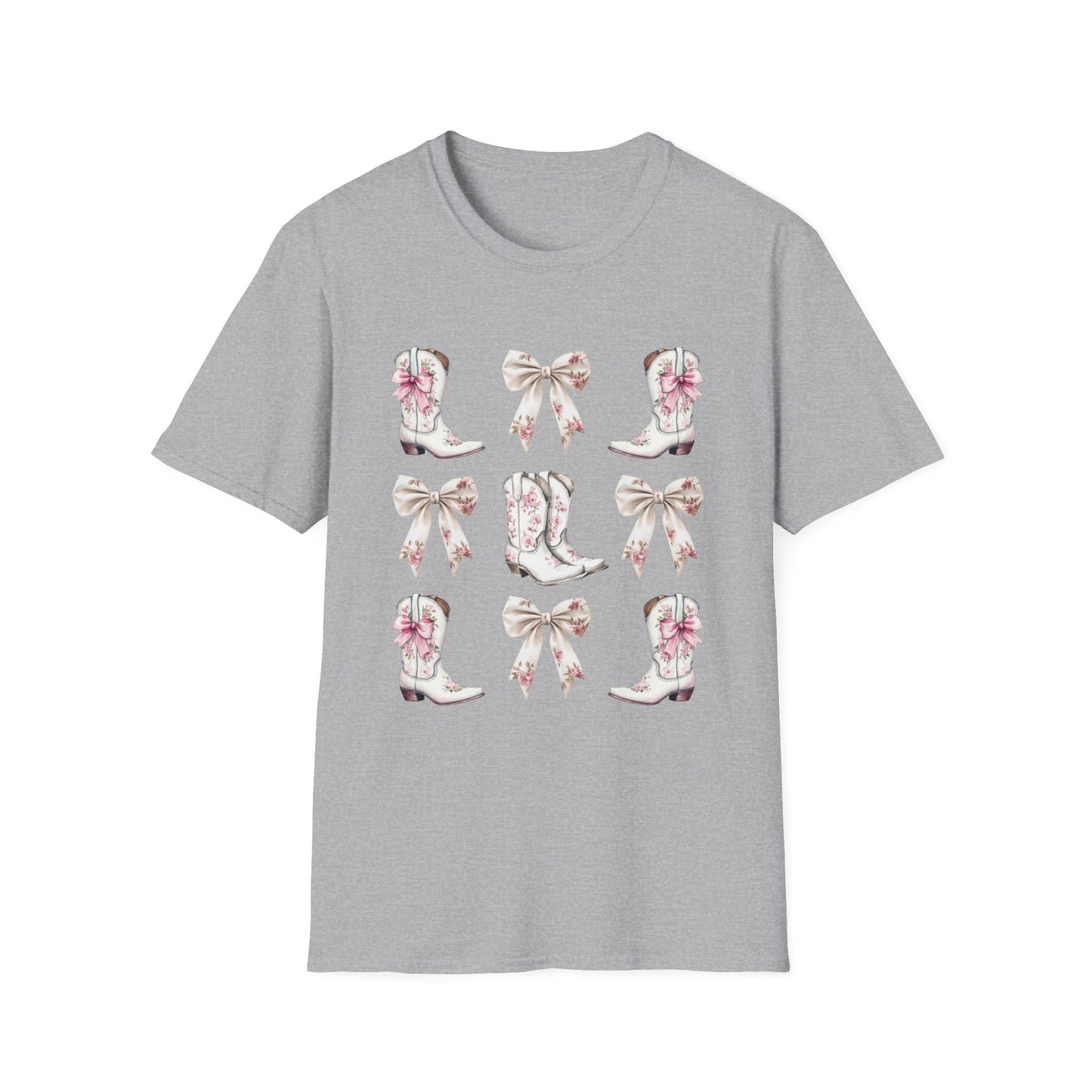 Cowgirl Pink Toile Coquette Bows T-Shirt