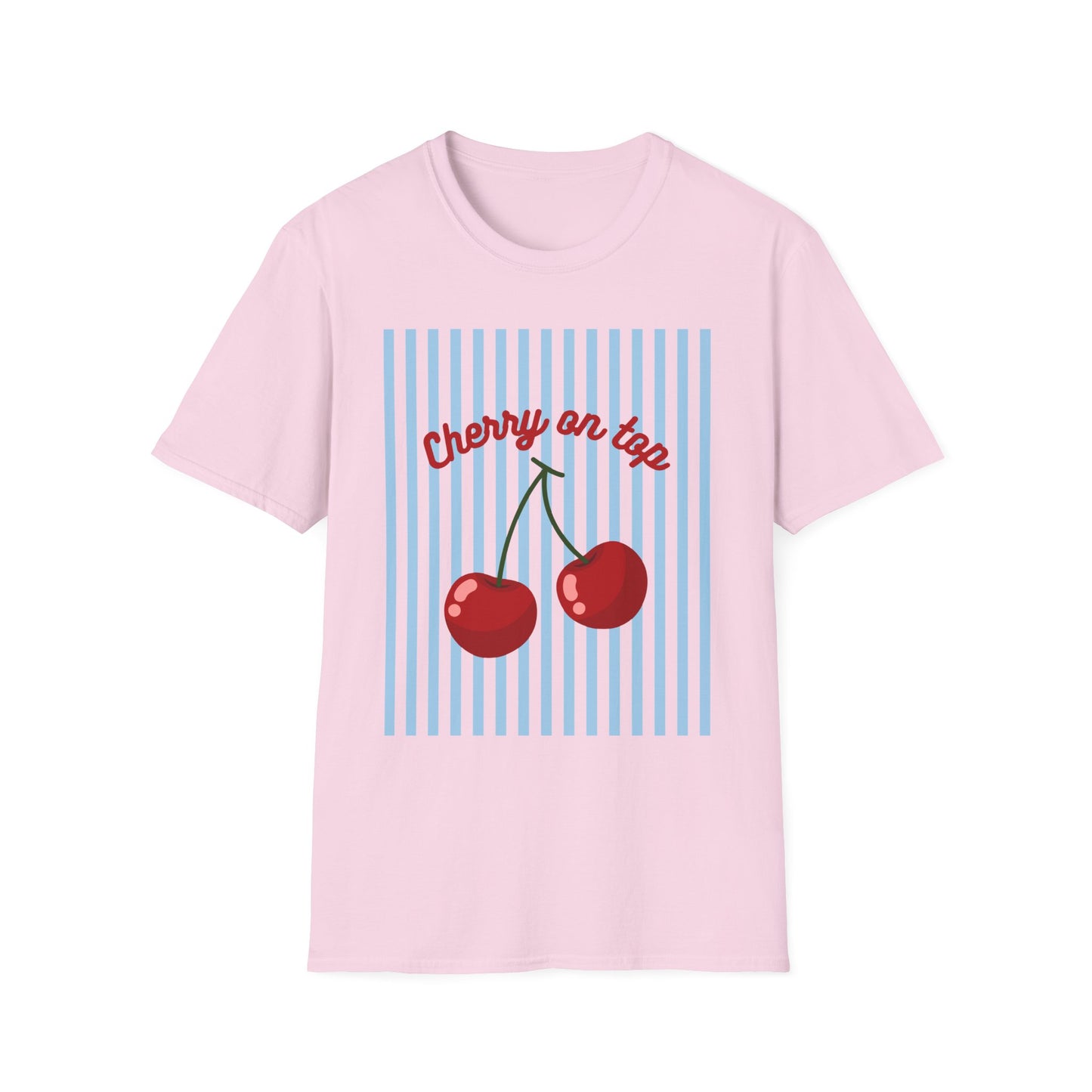 Cherry on top blue striped T-Shirt