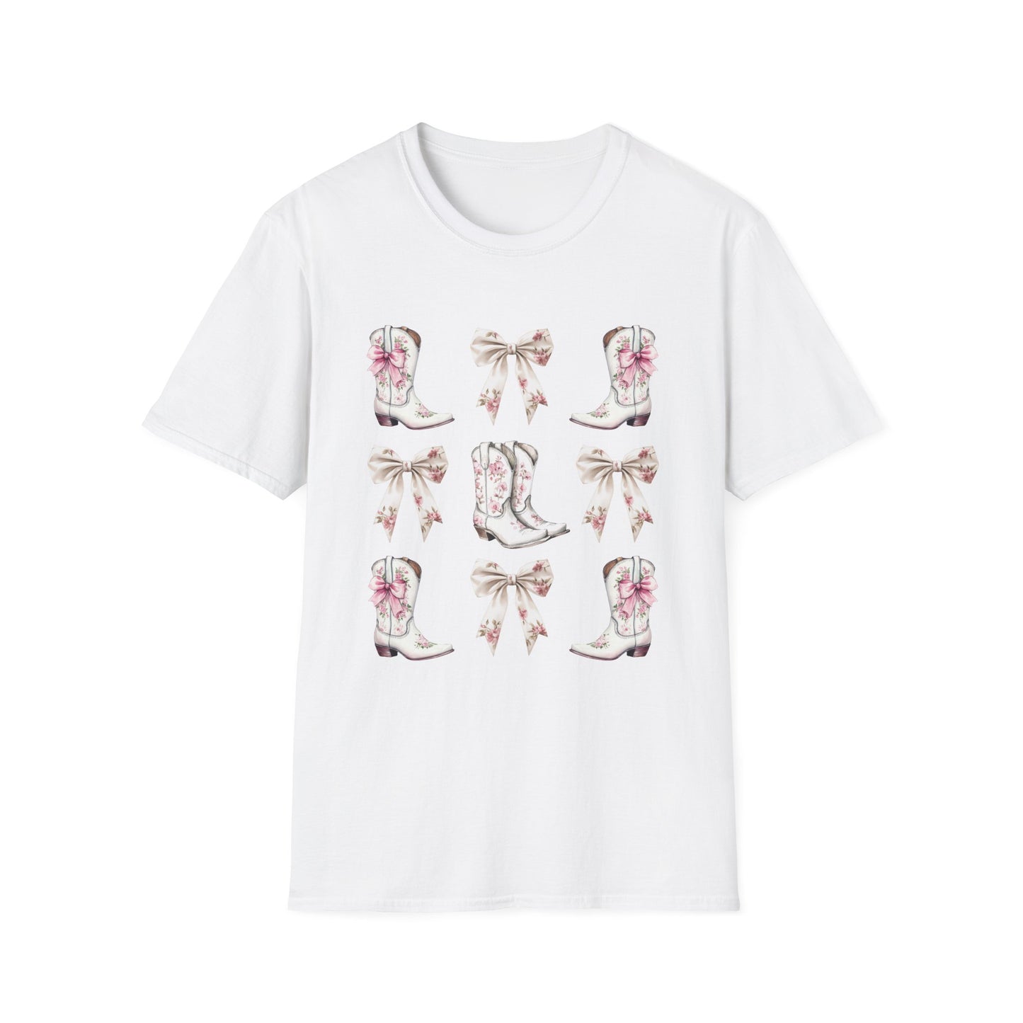 Cowgirl Pink Toile Coquette Bows T-Shirt