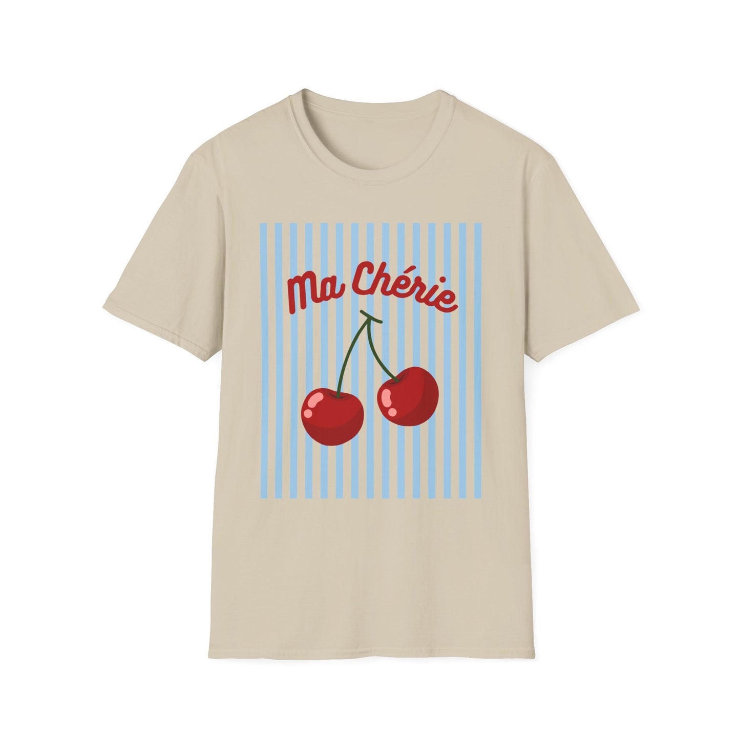 Ma Chérie cherry blue striped T-Shirt