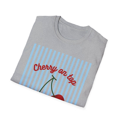 Cherry on top blue striped T-Shirt