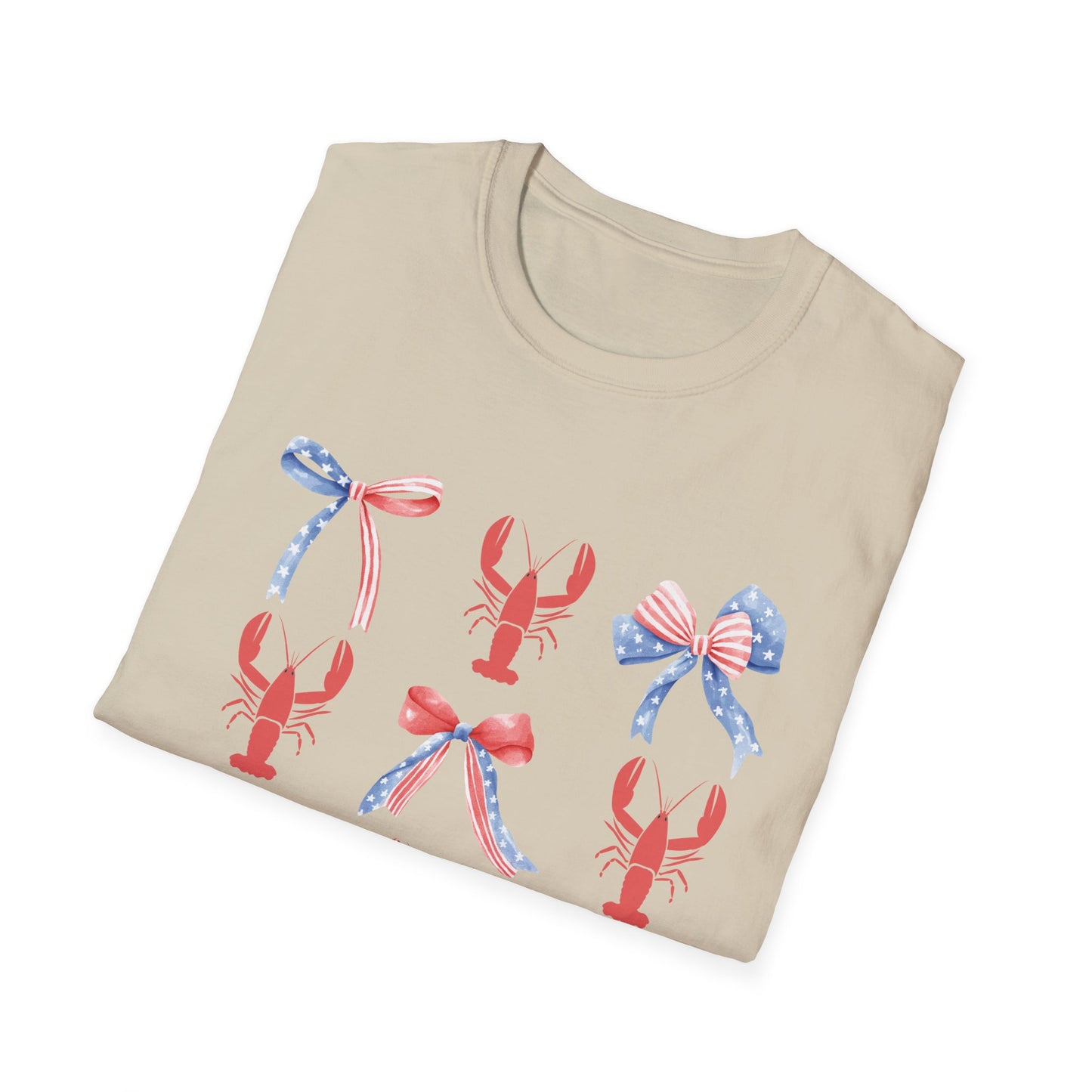 USA Coquette Bows Coastal Crawfish T-Shirt