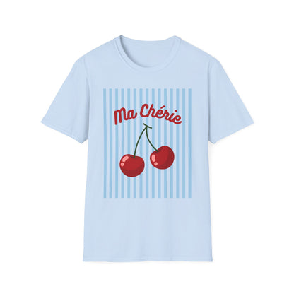 Ma Chérie cherry blue striped T-Shirt