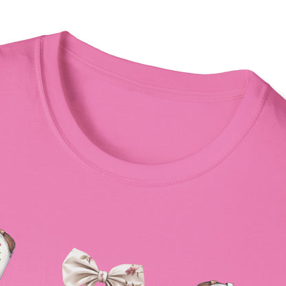 Cowgirl Pink Toile Coquette Bows T-Shirt