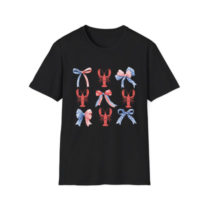 USA Coquette Bows Coastal Crawfish T-Shirt