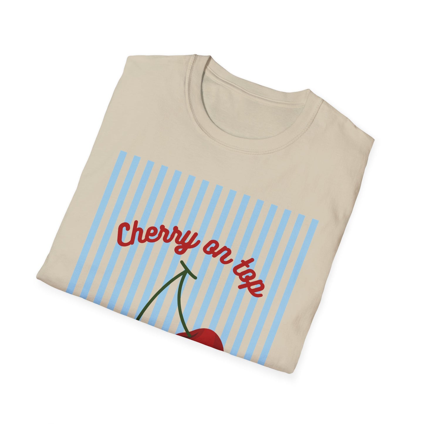 Cherry on top blue striped T-Shirt