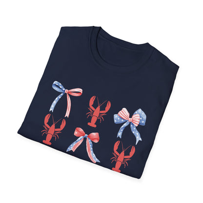 USA Coquette Bows Coastal Crawfish T-Shirt