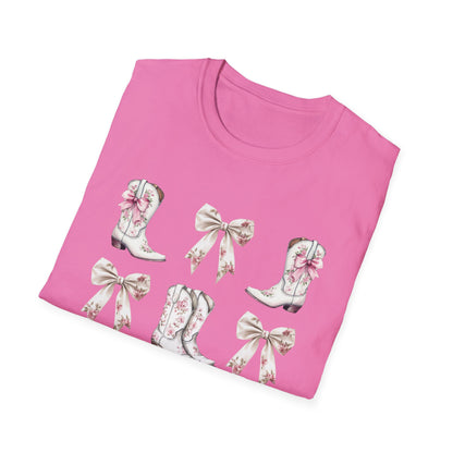 Cowgirl Pink Toile Coquette Bows T-Shirt