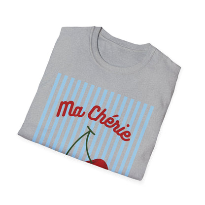 Ma Chérie cherry blue striped T-Shirt