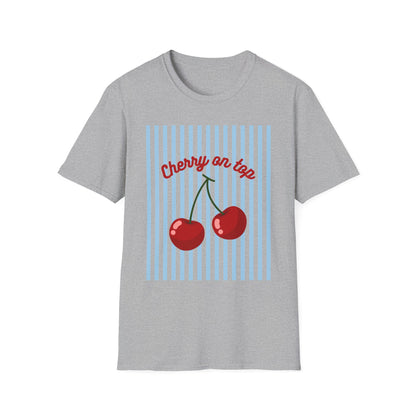 Cherry on top blue striped T-Shirt