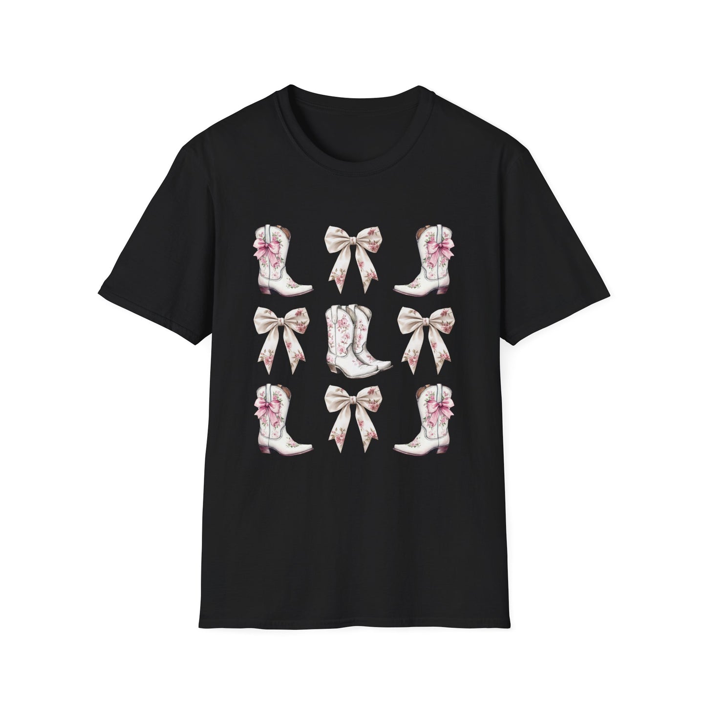 Cowgirl Pink Toile Coquette Bows T-Shirt