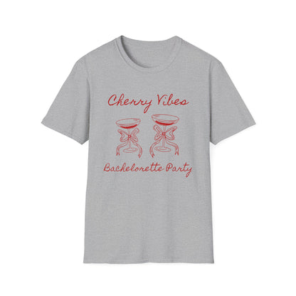 Cherry Vibes Bachelorette Party T-Shirt