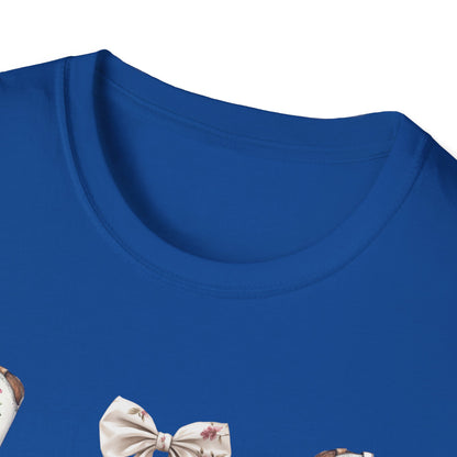 Cowgirl Pink Toile Coquette Bows T-Shirt