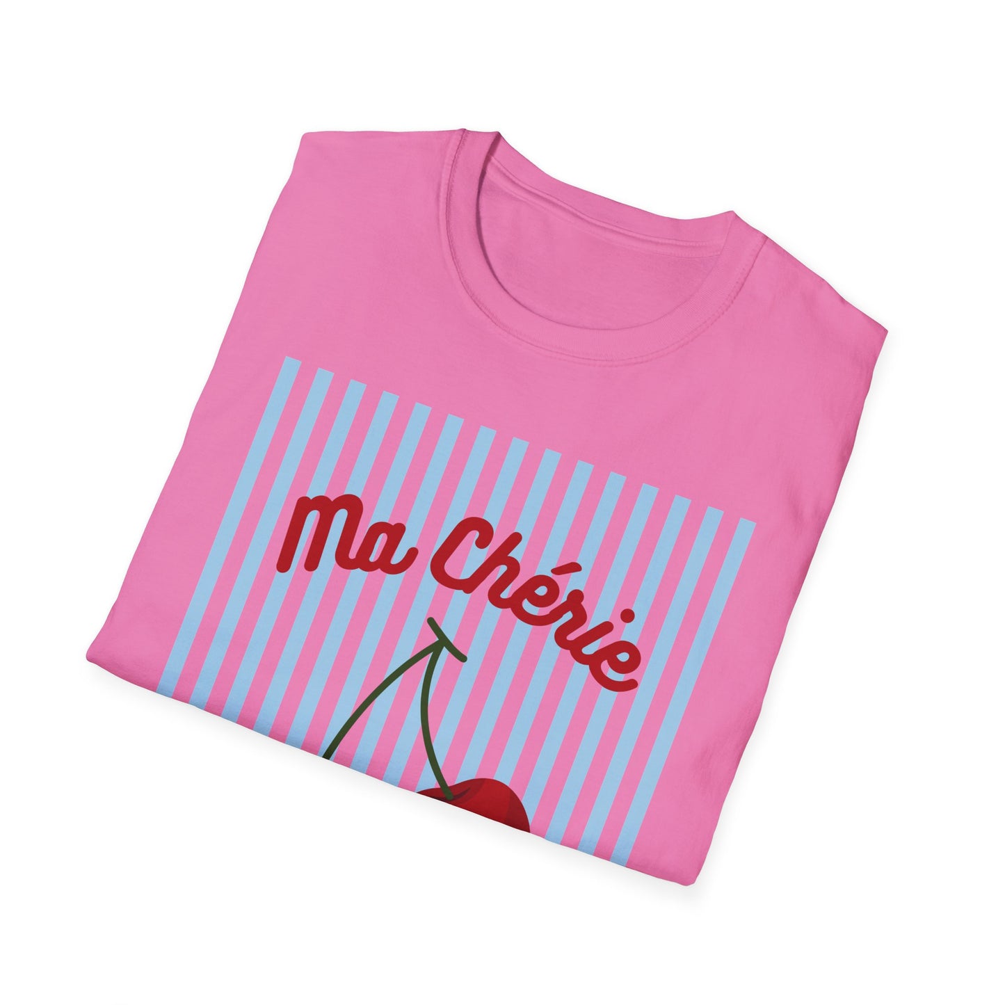 Ma Chérie cherry blue striped T-Shirt