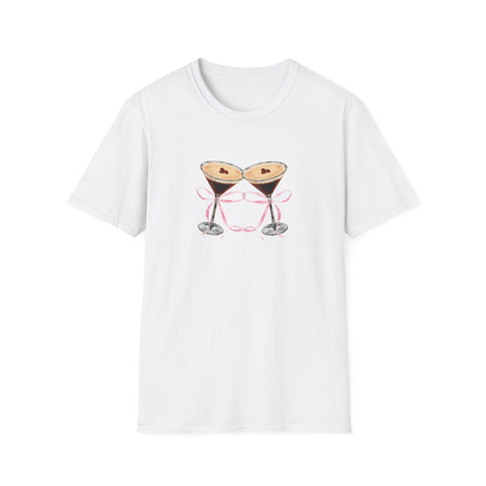 Espresso martinis Pink coquette bows Tini time T-Shirt