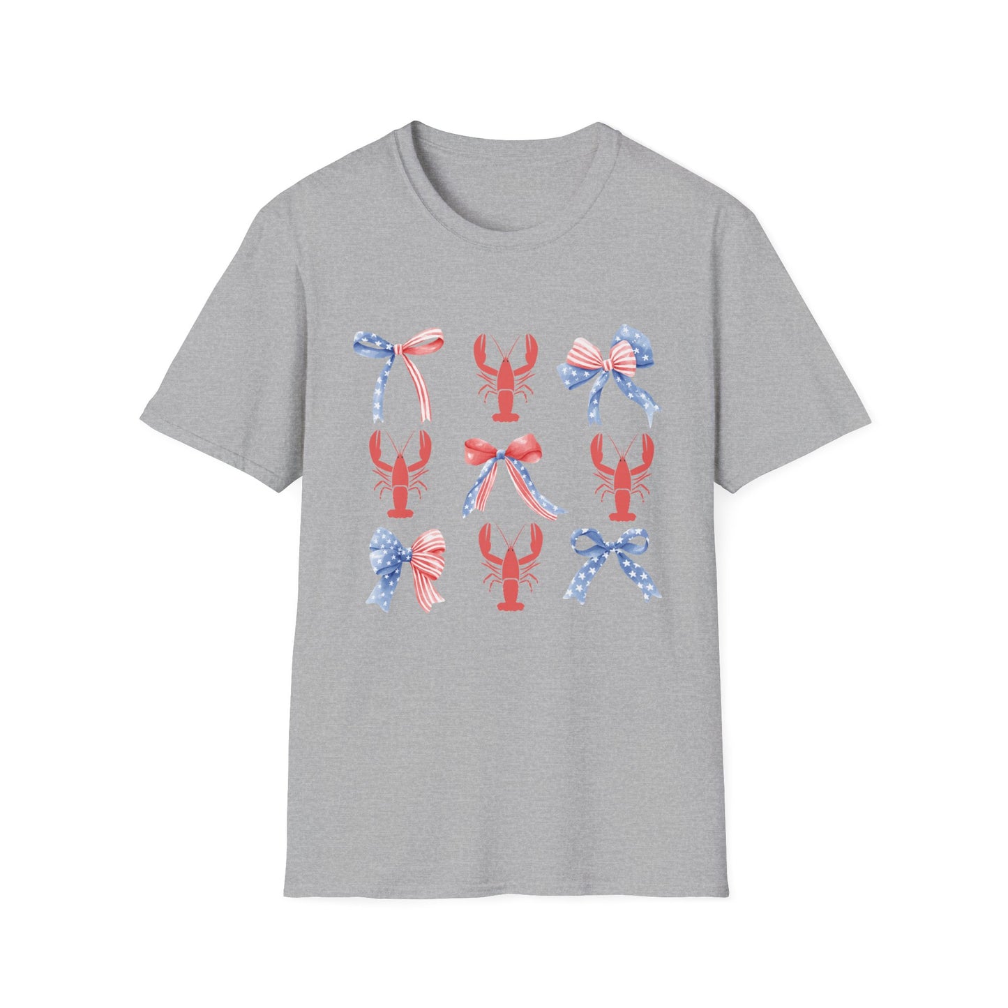 USA Coquette Bows Coastal Crawfish T-Shirt