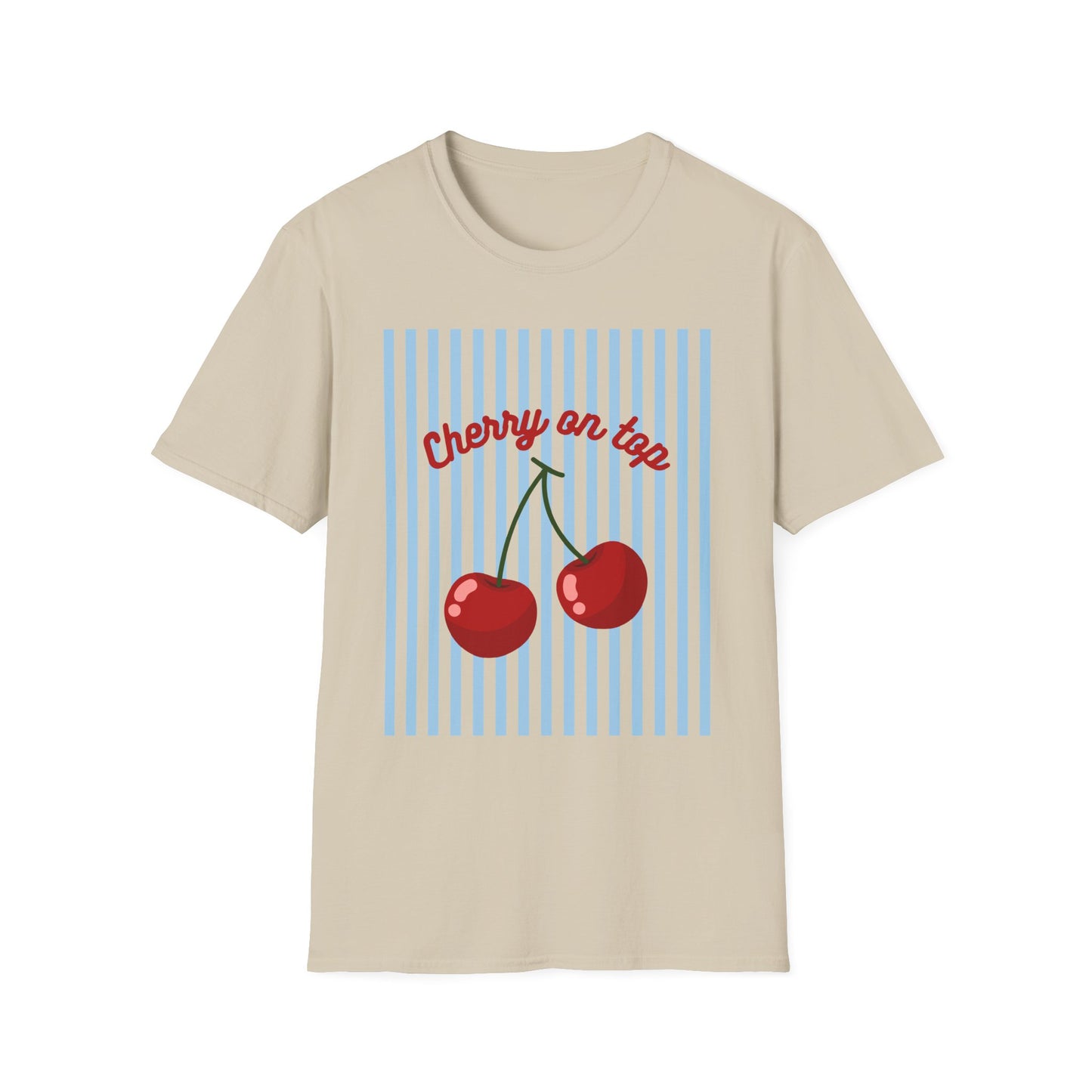 Cherry on top blue striped T-Shirt