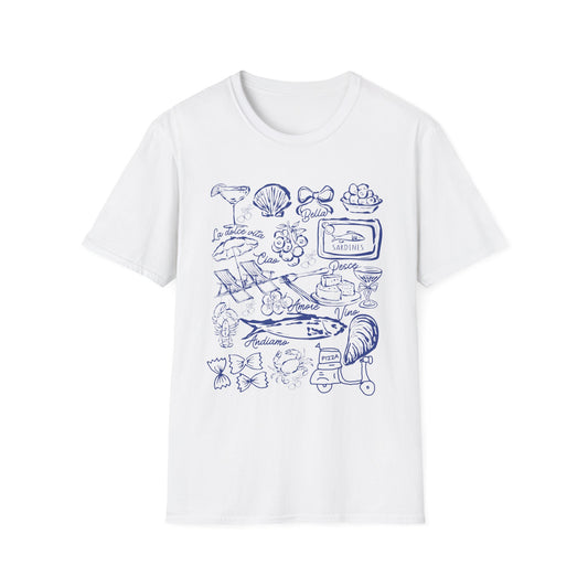 La Dolce Vita Coastal Fisherman Aesthetic T-Shirt