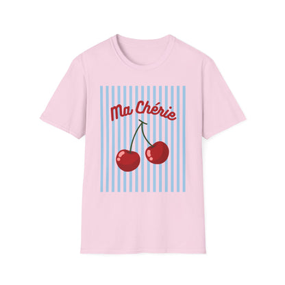 Ma Chérie cherry blue striped T-Shirt