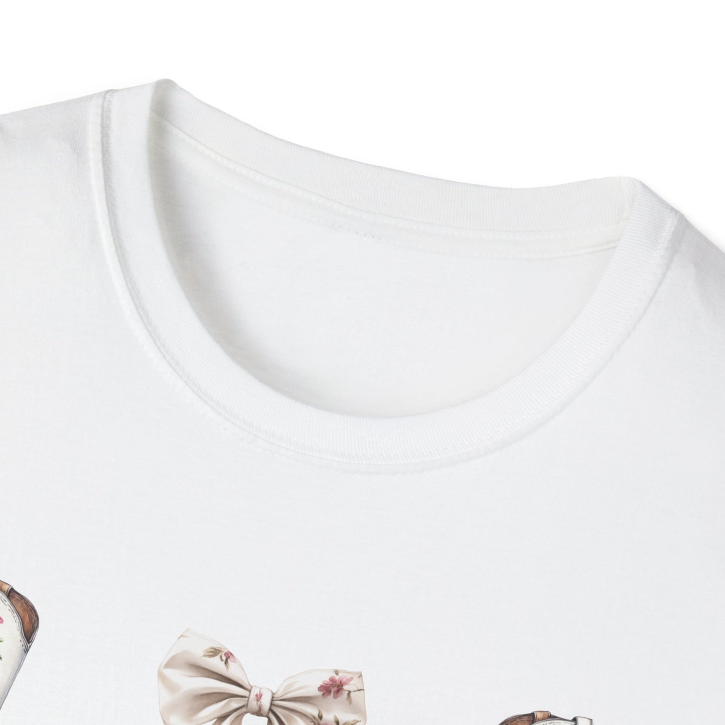 Cowgirl Pink Toile Coquette Bows T-Shirt