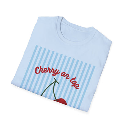 Cherry on top blue striped T-Shirt