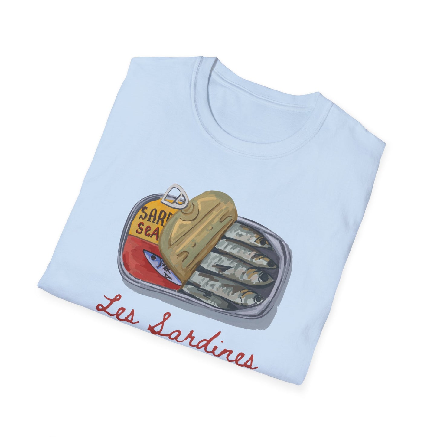 Les sardines Coastal beach Fisherman Aesthetic T-Shirt