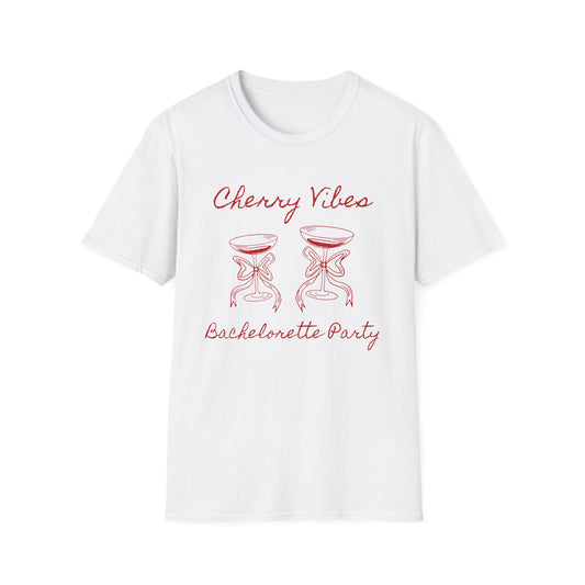 Cherry Vibes Bachelorette Party T-Shirt