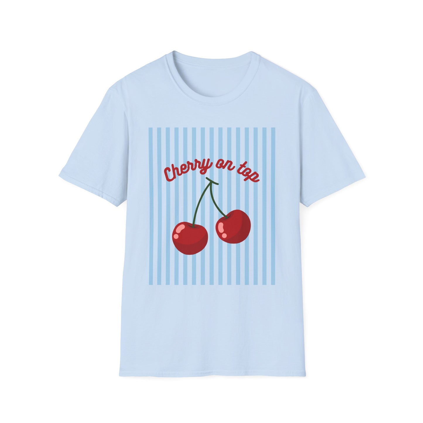 Cherry on top blue striped T-Shirt