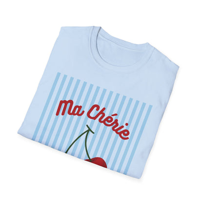 Ma Chérie cherry blue striped T-Shirt