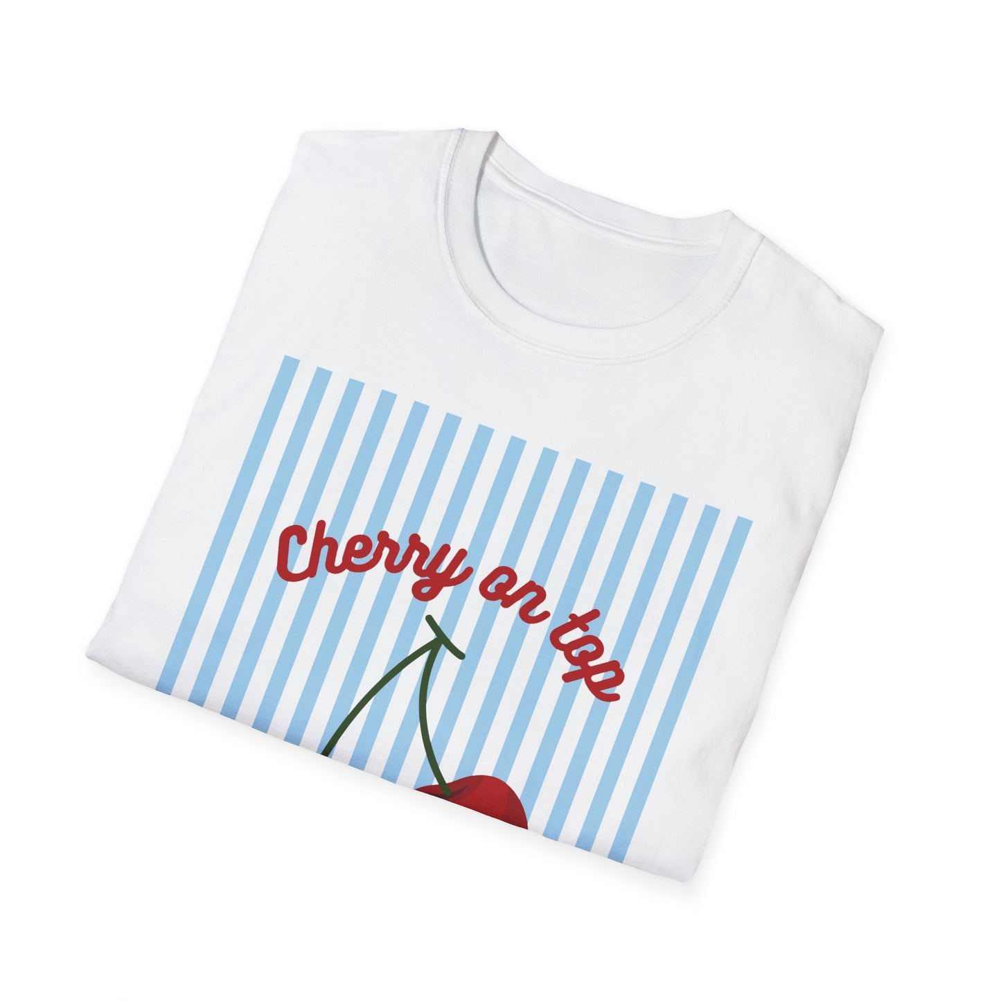 Cherry on top blue striped T-Shirt