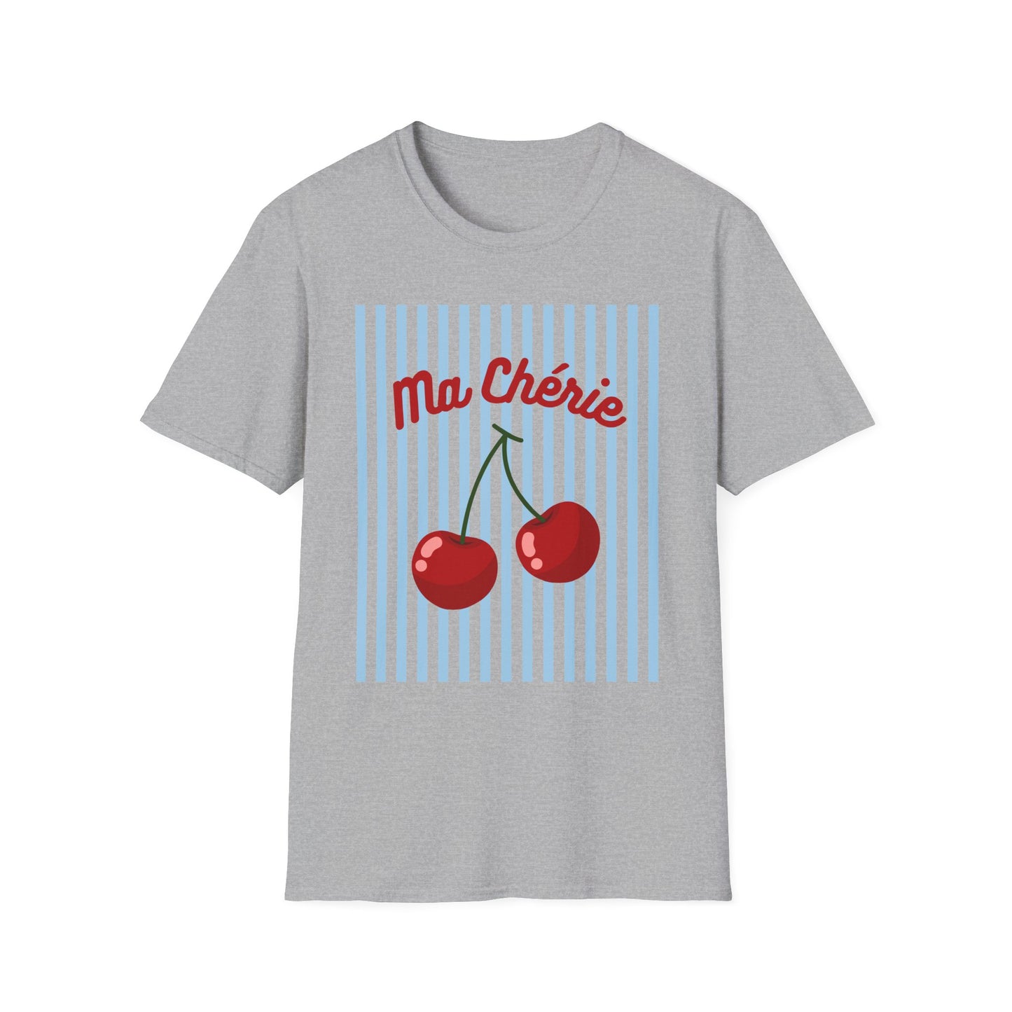 Ma Chérie cherry blue striped T-Shirt