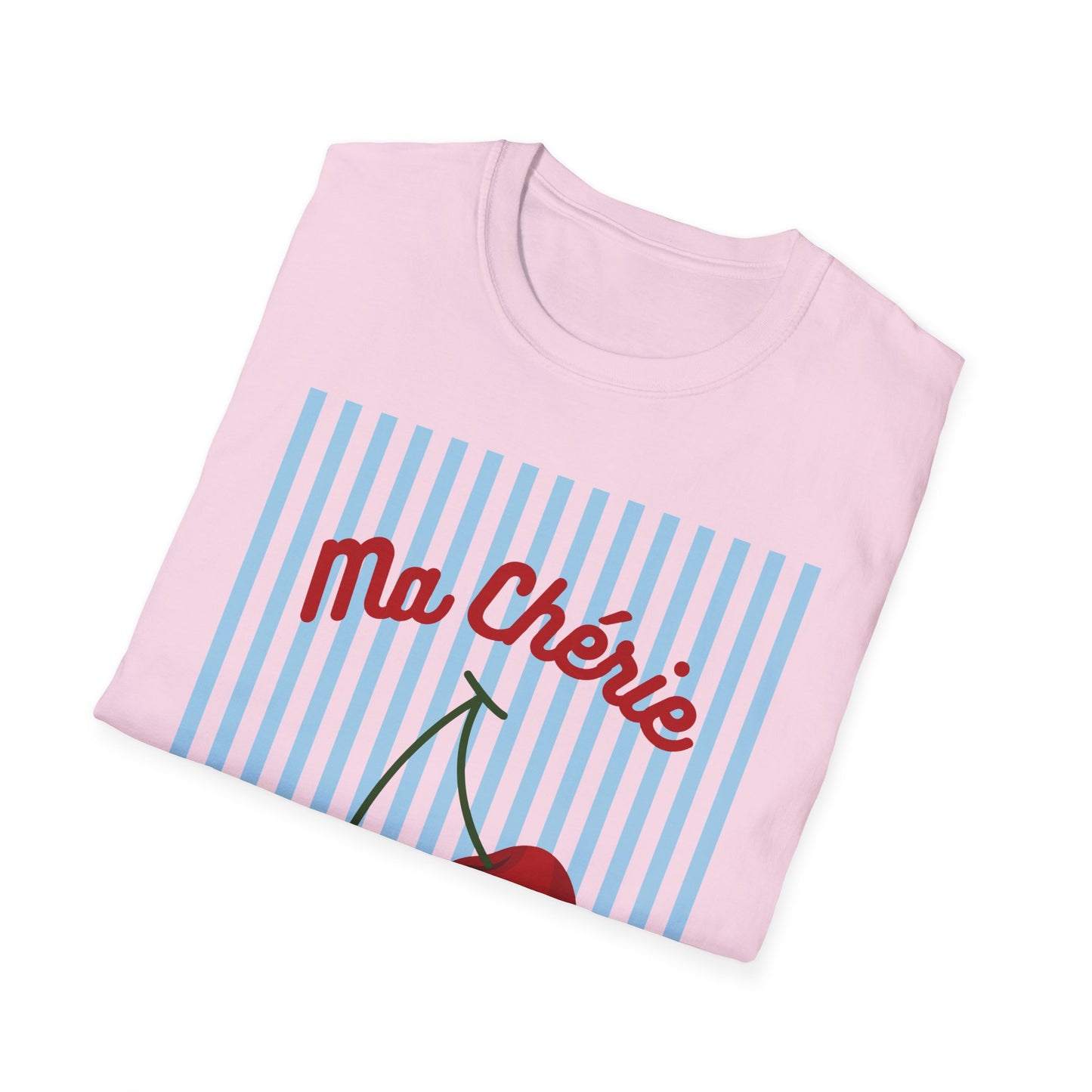 Ma Chérie cherry blue striped T-Shirt