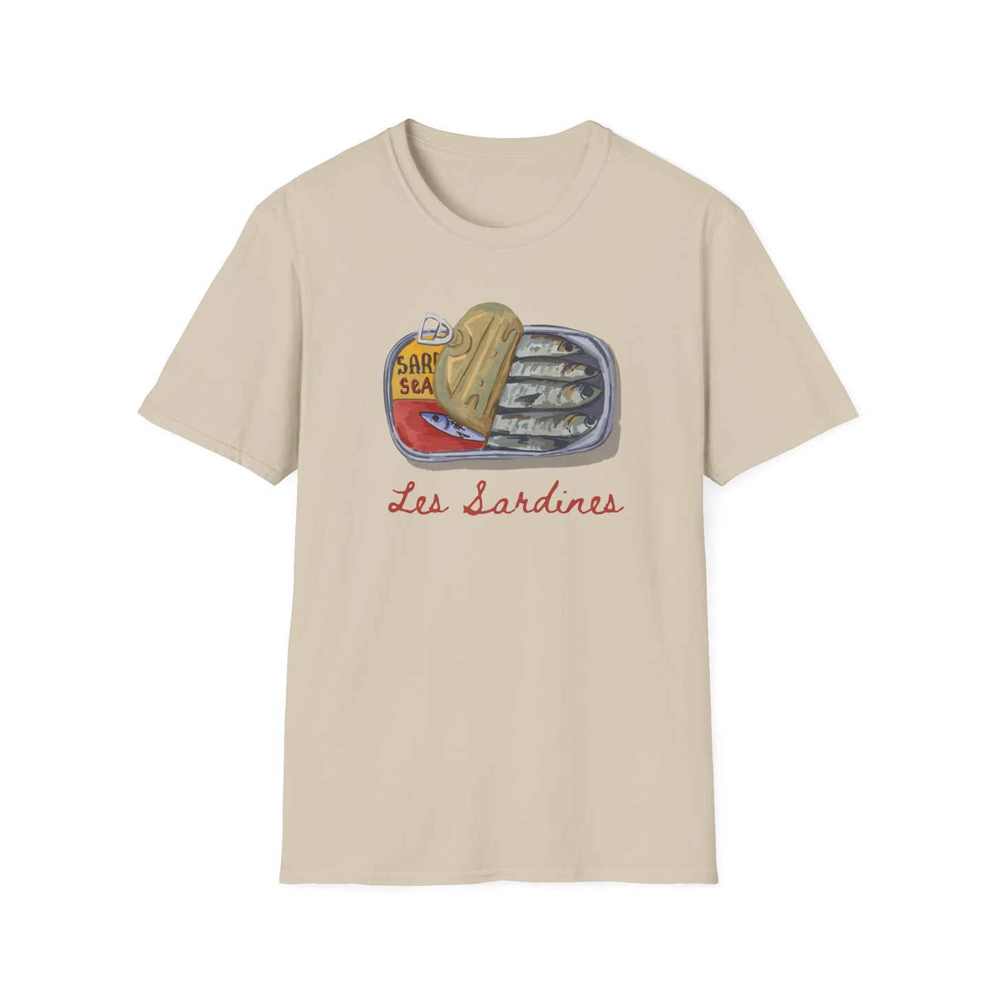 Les sardines Coastal beach Fisherman Aesthetic T-Shirt