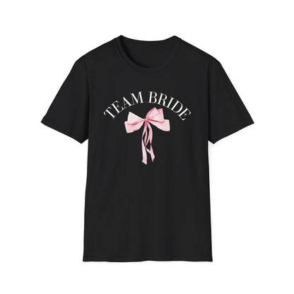 Team Bride Pink Coquette Bow T-Shirt