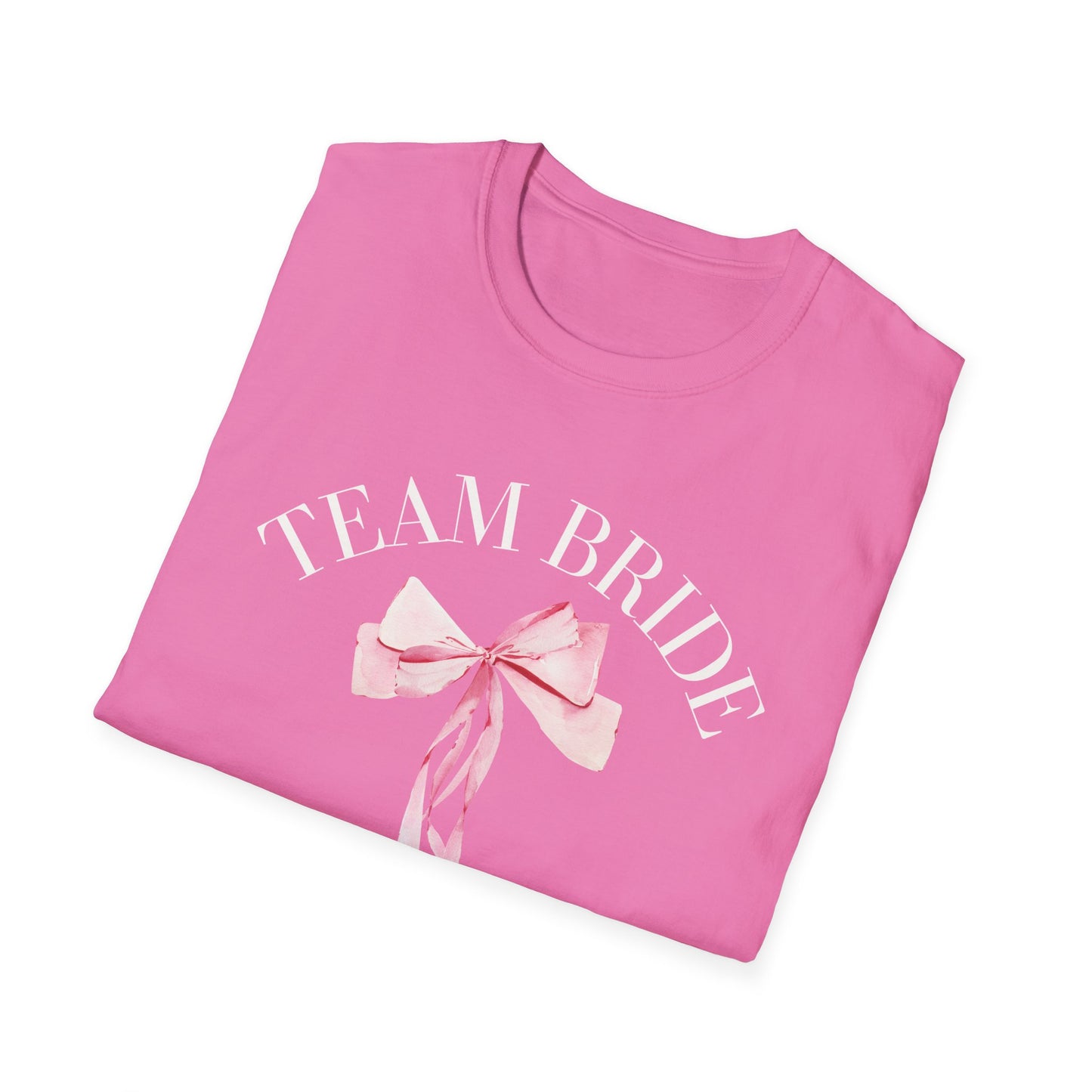 Team Bride Pink Coquette Bow T-Shirt